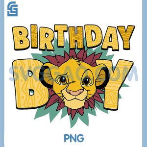 Disney The Lion King Birthday Boy PNG, Simba Big Face Chest Logo PNG