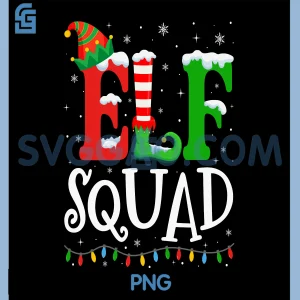 Elf Squad PNG, Elf Family Christmas Matching PNG