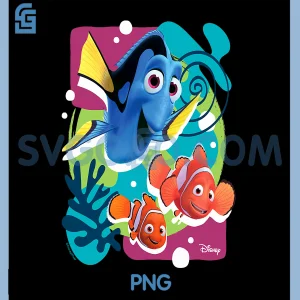 Finding Nemo PNG, Dory Marlin Nemo Group PNG