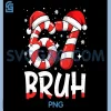 Christmas Candy Cane Bruh PNG, Funny Bruh 67 Six Seven 6 7 Meme PNG