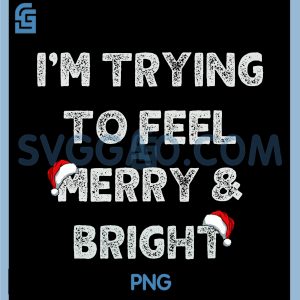 Im Trying to Feel Merry And Bright PNG, Matching Couples PNG