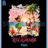 Mele Kalikimaka PNG, Hawaiian Cocktail Party PNG, Santa Turtle Beach PNG
