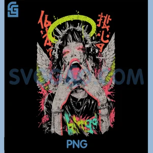 Japanese Streetwear Cyberpunk PNG, Y2K Techwear Retro Manga Anime PNG