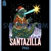 Kaiju Christmas Santazilla PNG, Japanese Monster Dinosaur PNG