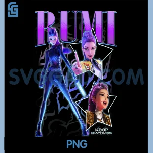 Kpop Demon Hunters PNG, Halloween Rumi Showcase Y2K Style PNG