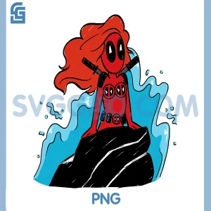 Marvel Deadpool & Wolverine PNG, Ariel The Little Mermaid Funny PNG