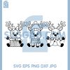Christmas Reindeer Trio With Gifts And Lights SVG, Adorable Deer Set SVG 1 Christmas Reindeer Trio With Gifts And Lights SVG, Adorable Deer Set SVG