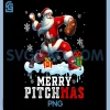 Merry Pitchmas PNG, Christmas Santa Pitcher PNG, Playing Baseball PNG