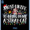 Most Likely to Bring Home A Stray Cat PNG, Pet Lover Christmas PNG