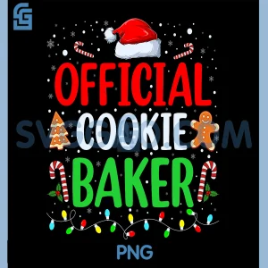 Official Cookie Baker PNG, Funny Christmas Couples Matching PNG