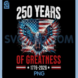 Patriotic USA Flag 250th PNG, Anniversary 4th of July 1776 2026 PNG