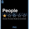 People One Star Rating Would Not Recommend PNG, Introvert PNG