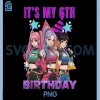 6 Years Old Birthday PNG, K pop 6th Birthday PNG