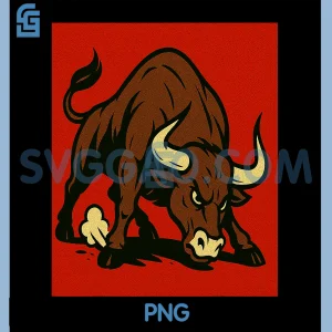Aggressive Bull PNG, Preparing To Charge PNG