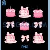 Birthday Cake PNG, Coquette Pink PNG