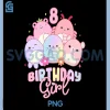 Birthday Girl 8th Birthday PNG, Squish Squad Cute PNG