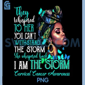Black Women Motivation Support PNG, Cervical Cancer Awareness PNG