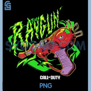 Call of Duty PNG, Raygun Zombie Green Neon PNG