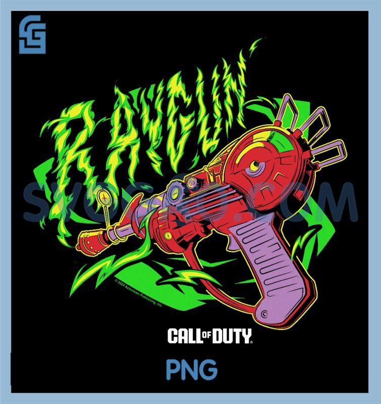 Call of Duty PNG, Raygun Zombie Green Neon PNG – SVGGAO