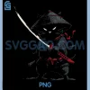 Cat Samurai PNG, Funny Cute Kawaii Japanese PNG, Animal Lover PNG