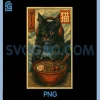 Fun Kawaii Gamer Cat PNG, Funny Ramen Retro Japanese PNG, Cat Gaming PNG