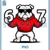 Fun Six Seven Meme Bulldogs PNG, Number 6 And 7 PNG