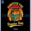 Funny Dumpster Fire PNG, Response Team Retro Sunset PNG