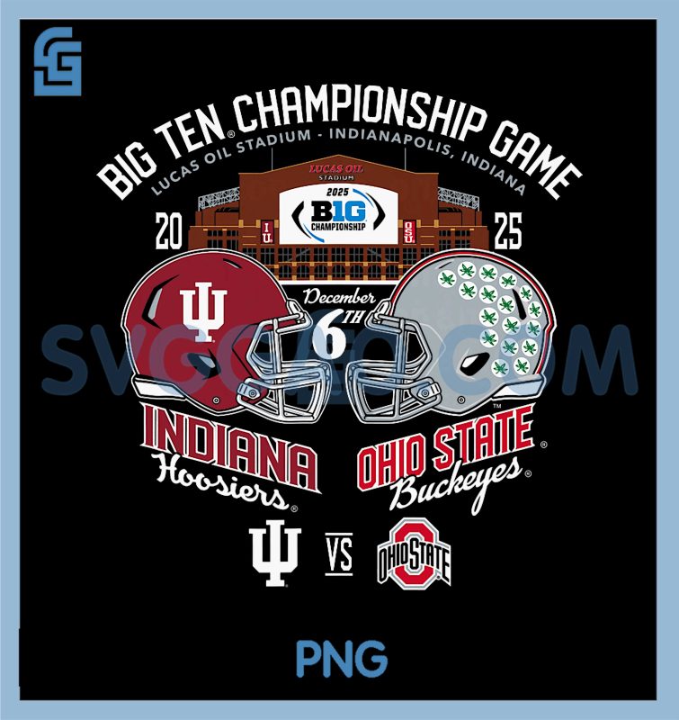 Championship 2025 Football PNG Indiana Vs Ohio State Big Ten PNG championship-2025-football-png-indiana-vs-ohio-state-big-ten-png