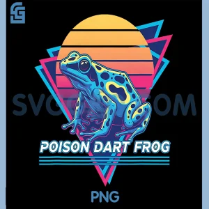 Poison Dart Frog PNG, Lover Animal Retro PNG