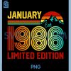 January 1986 Limited Edition PNG, 40-Year-Old 40th Birthday PNG