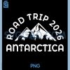 Road Trip 2026 Antarctica PNG, Penguin Mountain Scene PNG