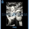 Santa Selfie With Alien UFO PNG, Funny Reindeer PNG