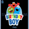 Sesame Street Elmo PNG, Oscar Cookie Monster PNG, Birthday Boy PNG