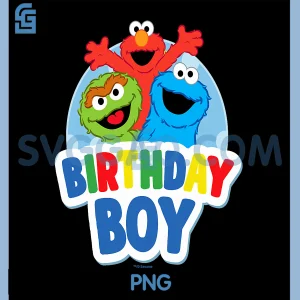 Sesame Street Elmo PNG, Oscar Cookie Monster PNG, Birthday Boy PNG