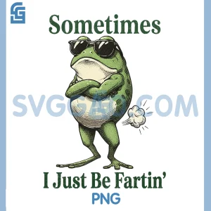 Sometimes I Just Be Farting PNG, Funny Vintage Frog Graphic PNG