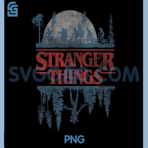 Stranger Things PNG, Blue Gradient Shadow Upside Down Logo PNG