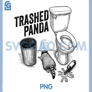 Trashed Panda PNG, Funny Drunk Racoon PNG