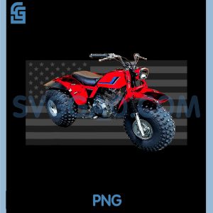 Vintage American Flag 3 Wheeler ATV PNG, ATC PNG