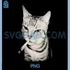 Vintage Smoking Cat Meme PNG, Cat Smoking PNG
