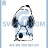 Snoopy Sitting Back SVG, Cute Cartoon Dog Line Art Design SVG