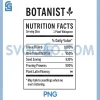 Botanist Nutrition Facts Chart PNG, Funny Plant Whisperer Label PNG 1 Botanist Nutrition Facts Chart PNG, Funny Plant Whisperer Label PNG