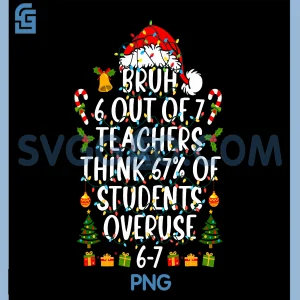Bruh 6 Out of 7 Teachers PNG, Think 67 of Students Overuse 67 PNG