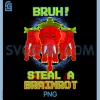 Bruh Strawberry Elephant PNG, Steal A Brainrot Meme Style PNG