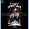 Buckle Up Snowflake PNG, Santa Cowboy Western PNG, Holiday Christmas PNG