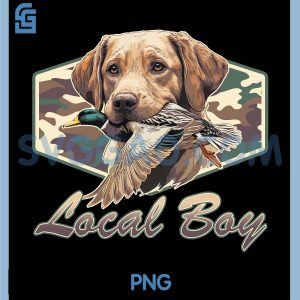 Camo Southern Local Boy PNG, Labrador Duck Hunting PNG