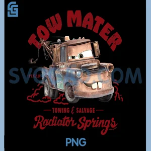 Cars Tow Mater Towing & Salvage PNG, Cars Disney PNG