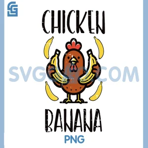 Chicken Banana PNG, Cute Song Dance Fruit PNG