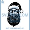 Santa Beard With Shades SVG, Cool Christmas Santa Face SVG