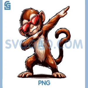 Dabbing Monkey with Sunglasses PNG, Monkey Animal PNG