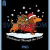 Dachshund Through The Snow PNG, Funny Christmas Dog Lover PNG